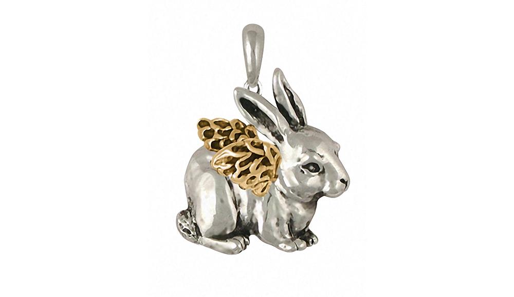 Rabbit Charms Rabbit Pendant Silver And 14k Gold Rabbit Jewelry Rabbit jewelry
