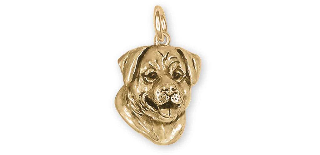 Rottweiler Charms Rottweiler Charm 14k Yellow Gold Rottweiler Jewelry Rottweiler jewelry