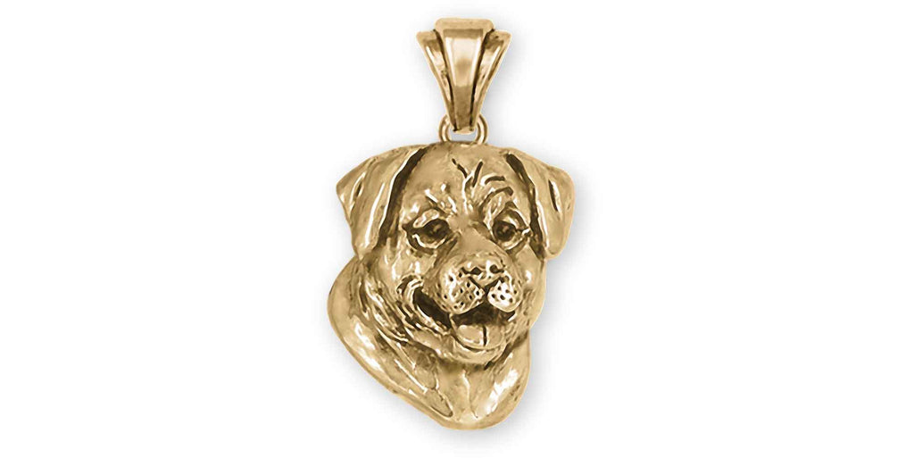 Rottweiler Charms Rottweiler Pendant 14k Yellow Gold Rottweiler Jewelry Rottweiler jewelry