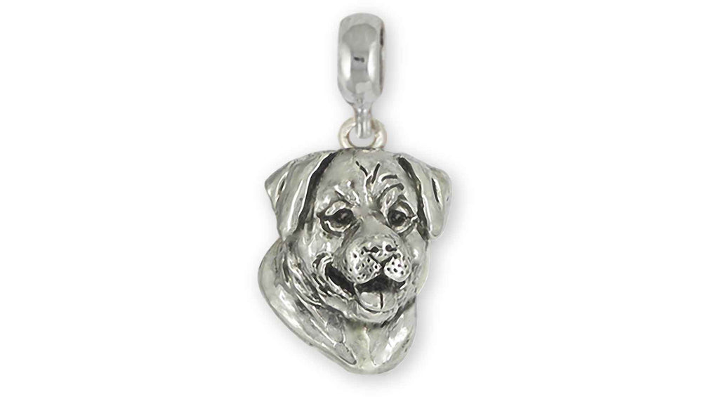 Rottweiler Charms Rottweiler Charm Slide Sterling Silver Rottweiler Jewelry Rottweiler jewelry