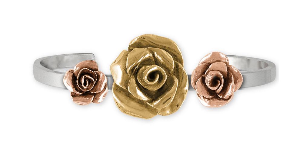 Rose Charms Rose Bracelet Gold Vermeil Flower Jewelry Rose jewelry