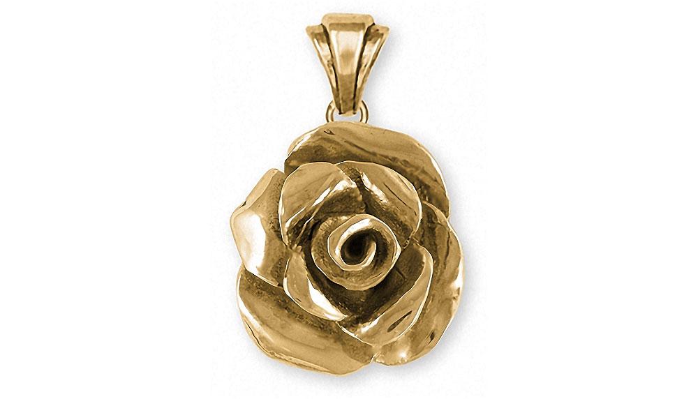 Rose Flower Pendant 14k Gold Esquivel and Fees Handmade Charm