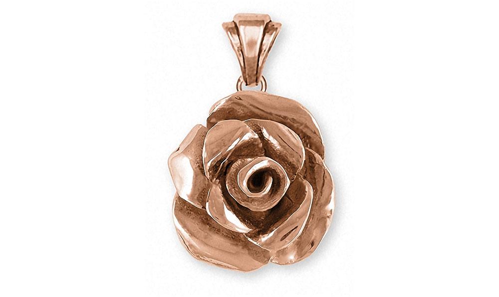 Rose Flower Pendant 14k Rose Gold Esquivel and Fees Handmade