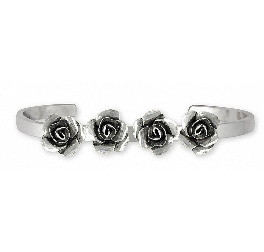 Rose Charms Rose Bracelet Sterling Silver Flower Jewelry Rose jewelry