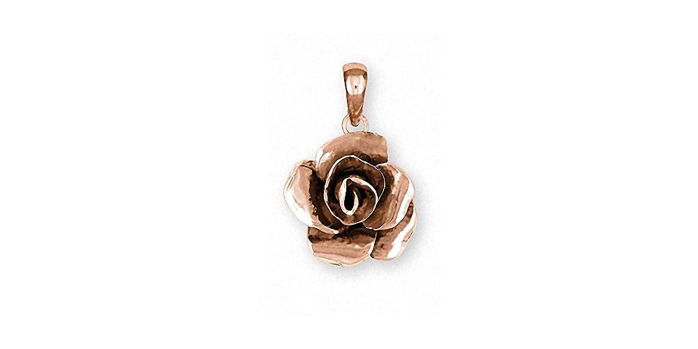Rose Charms Rose Pendant 14k Rose Gold Flower Jewelry Rose jewelry