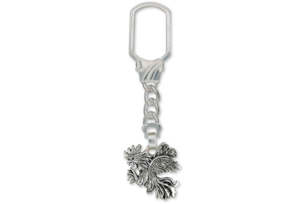 Rooster Charms Rooster Key Ring Sterling Silver Rooster Jewelry Rooster jewelry
