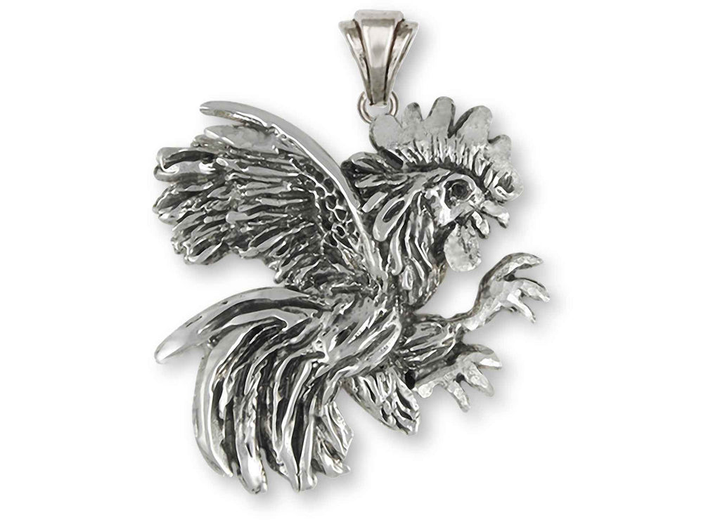 Rooster Charms Rooster Pendant Sterling Silver Rooster Jewelry Rooster jewelry