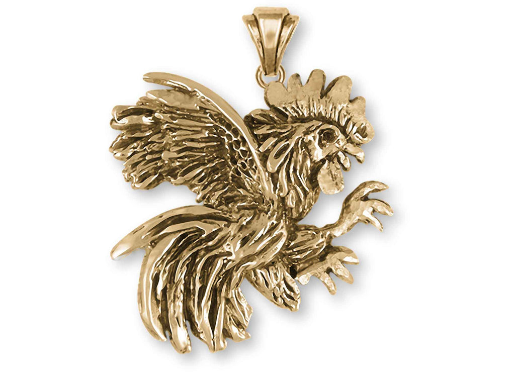 Rooster Charms Rooster Pendant 14k Gold Vermeil Rooster Jewelry Rooster jewelry