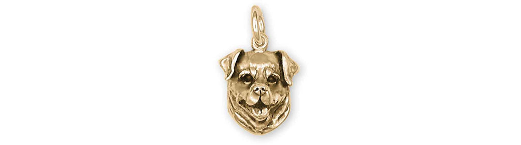 Rottweiler Charms Rottweiler Charm 14k Yellow Gold Rottweiler Jewelry Rottweiler jewelry