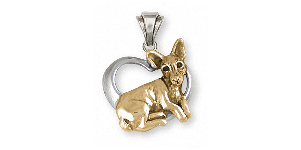 Rat Terrier Charms Rat Terrier Pendant Silver And Gold Dog Jewelry Rat Terrier jewelry