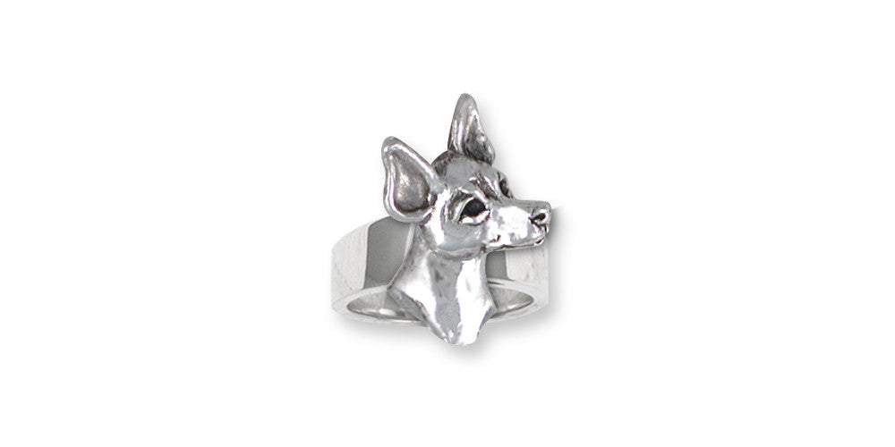 Rat Terrier Charms Rat Terrier Ring Sterling Silver Dog Jewelry Rat Terrier jewelry