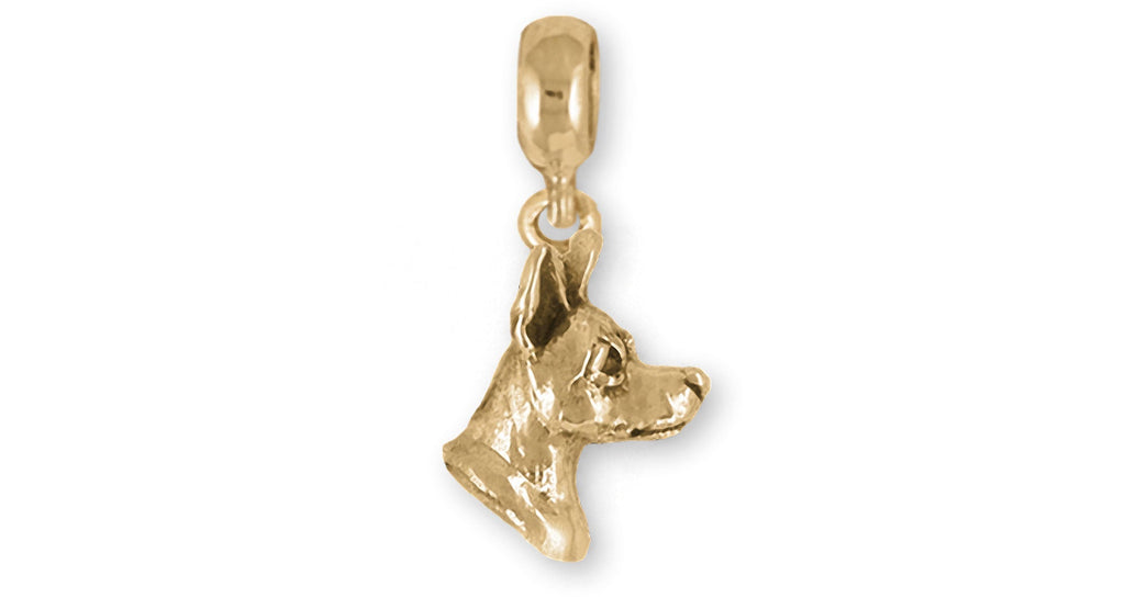 Rat Terrier Charms Rat Terrier Charm Slide 14k Yellow Gold Rat Terrier Jewelry Rat Terrier jewelry