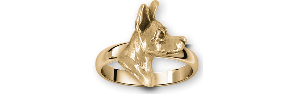 Rat Terrier Charms Rat Terrier Ring 14k Yellow Gold Rat Terrier Jewelry Rat Terrier jewelry