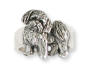 Shih Tzu Ring Handmade Silver Shih Tzu Jewelry S21-R