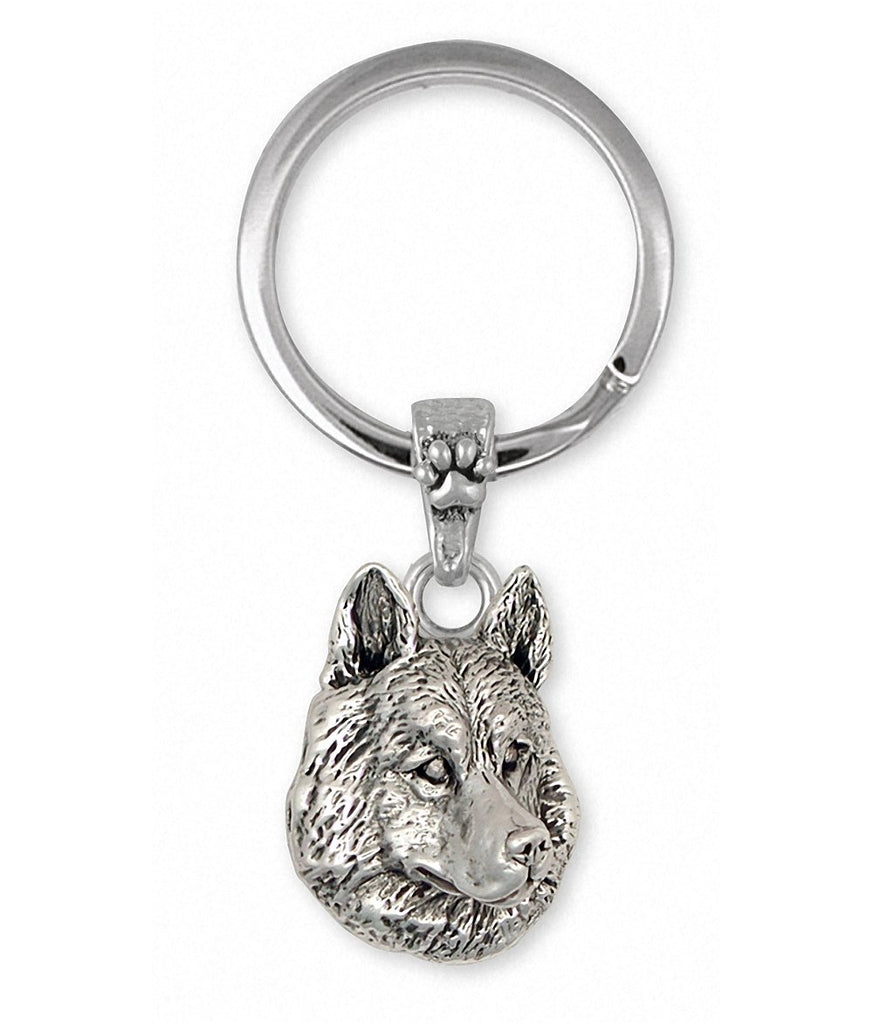 Siberian Husky Charms Siberian Husky Key Ring Sterling Silver Dog Jewelry Siberian Husky jewelry