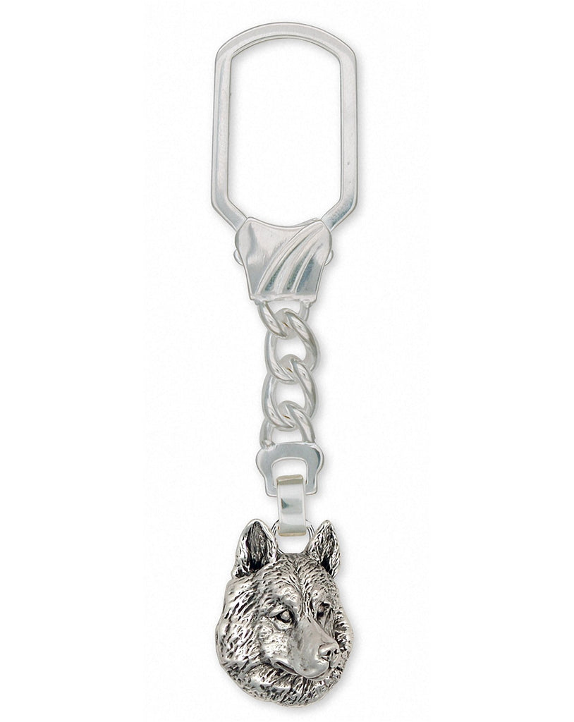Siberian Husky Charms Siberian Husky Key Ring Sterling Silver Dog Jewelry Siberian Husky jewelry
