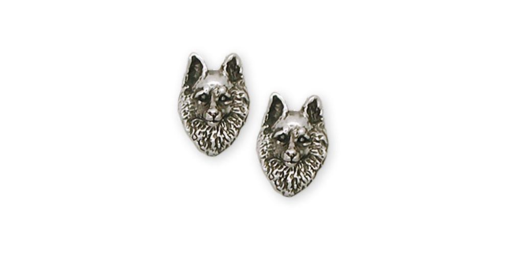Schipperke Charms Schipperke Earrings Sterling Silver Dog Jewelry Schipperke jewelry
