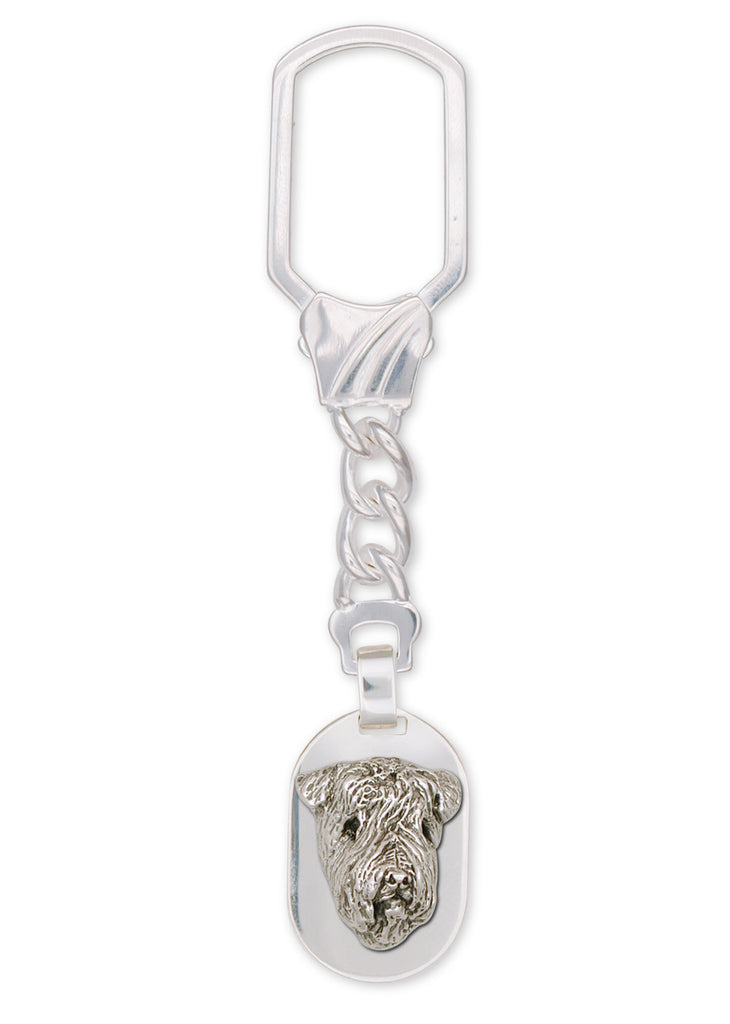 Soft Coated Wheaten Charms Soft Coated Wheaten Key Ring Sterling Silver Dog Jewelry Soft Coated Wheaten jewelry