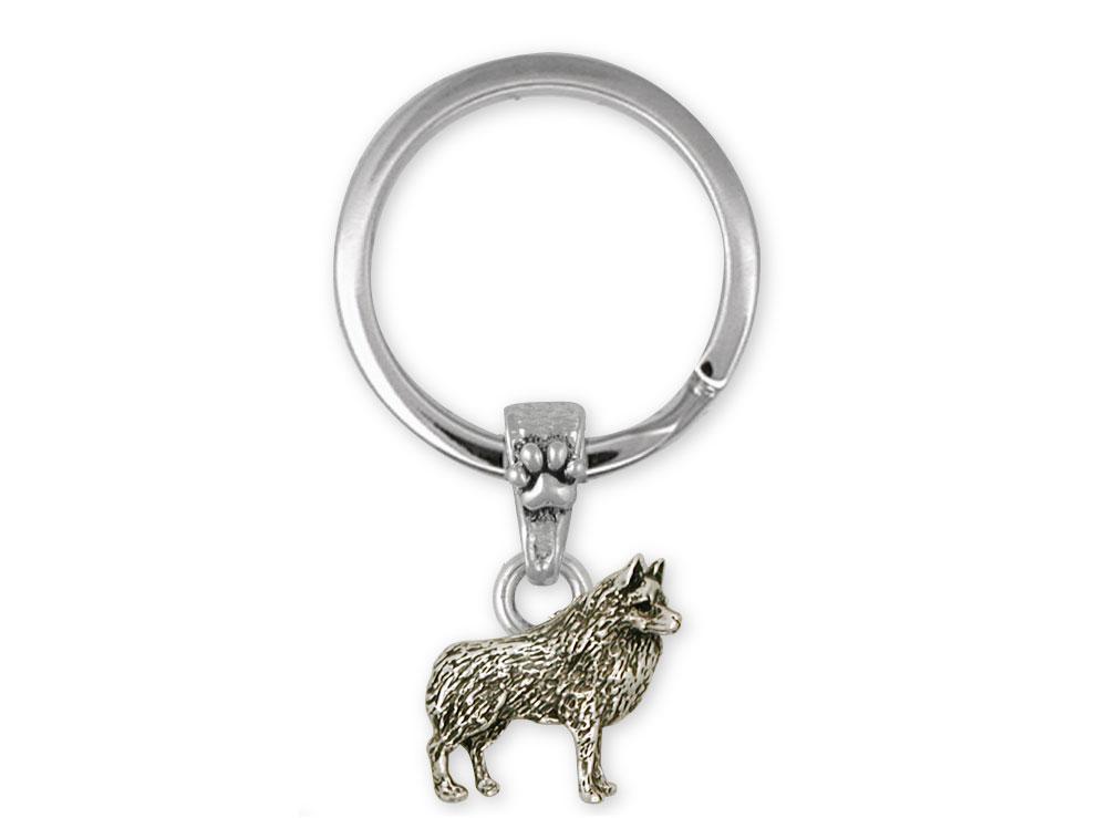 Schipperke Charms Schipperke Key Ring Sterling Silver Dog Jewelry Schipperke jewelry