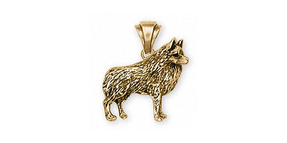 Schipperke Charms Schipperke Pendant 14k Gold Dog Jewelry Schipperke jewelry