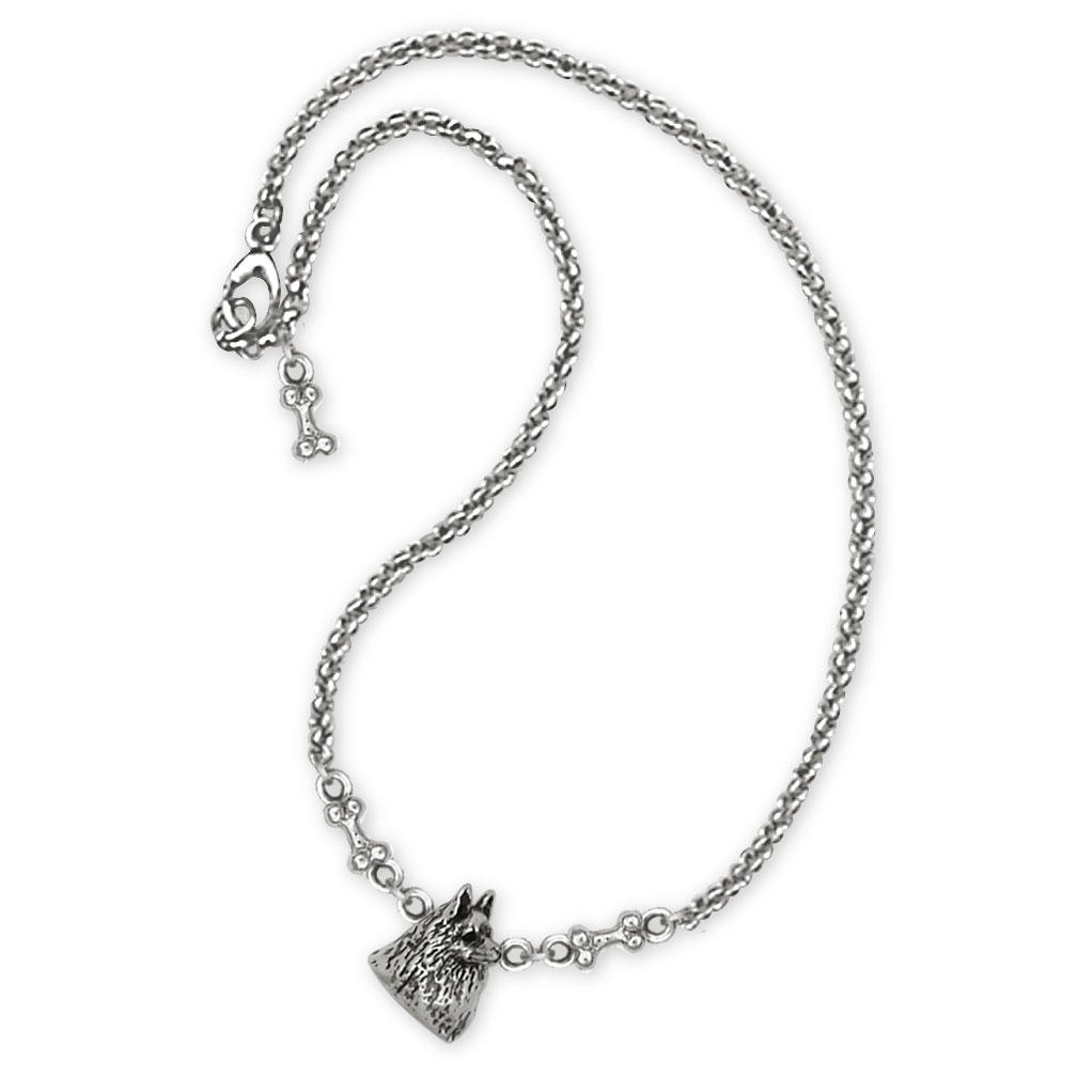 Schipperke Charms Schipperke Ankle Bracelet Sterling Silver Dog Jewelry Schipperke jewelry