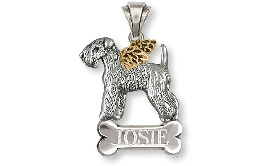Soft Coated Wheaten Terrier Charms Soft Coated Wheaten Terrier Pendant Silver And 14k Gold Wheaten Jewelry Soft Coated Wheaten Terrier jewelry