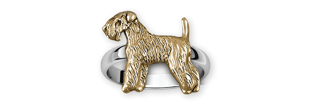 Soft Coated Wheaten Terrier Charms Soft Coated Wheaten Terrier Ring Silver And 14k Gold Wheaten Jewelry Soft Coated Wheaten Terrier jewelry