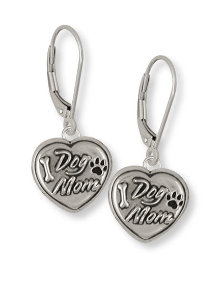 Dog Mom Earrings Handmade Sterling Silver Dog Jewelry SDM-E