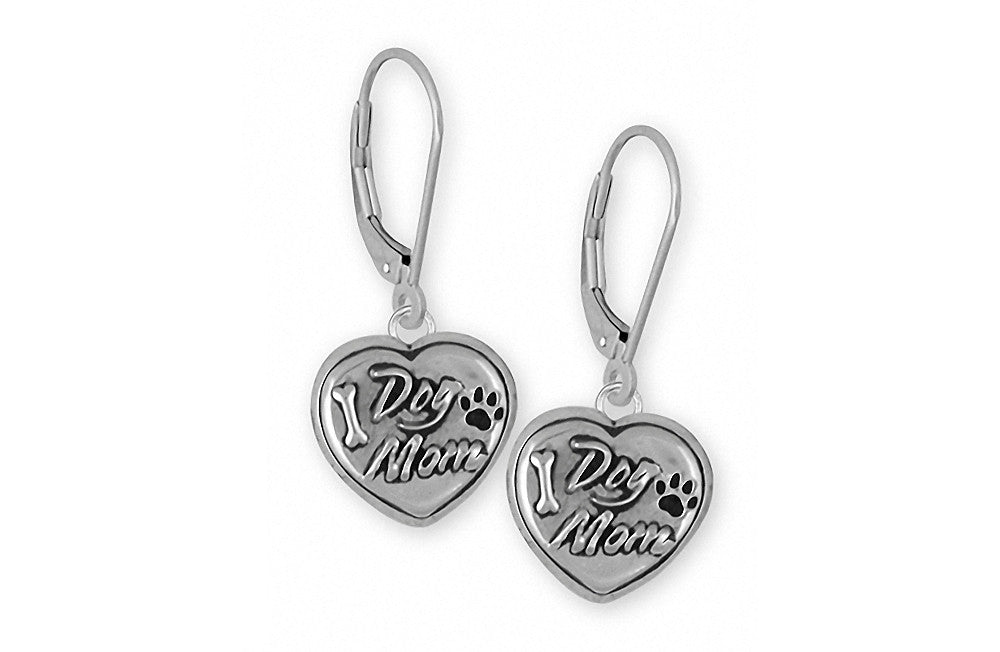Dog Mom Charms Dog Mom Earrings Sterling Silver Dog Jewelry Dog Mom jewelry