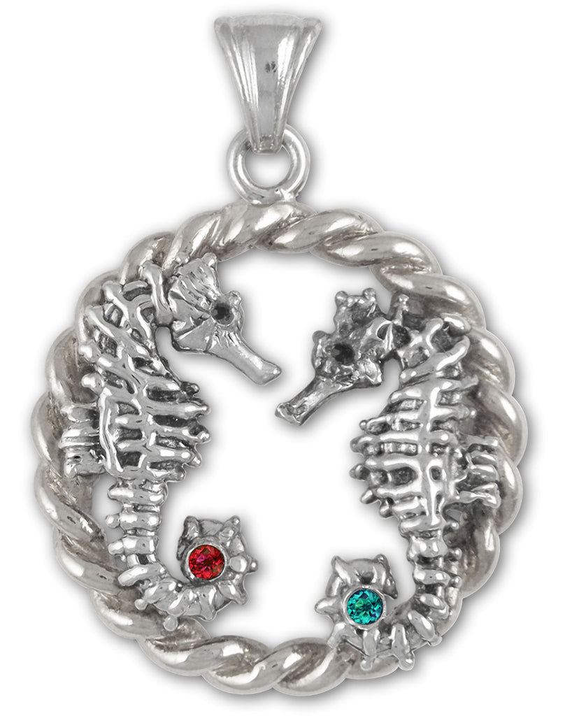 Seahorse Charms Seahorse Pendant Sterling Silver Sea Horse Birthstone Jewelry Seahorse jewelry