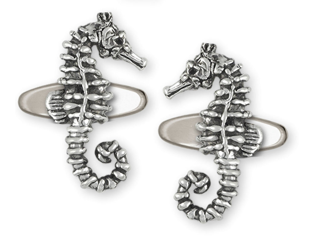 Seahorse Charms Seahorse Cufflinks Sterling Silver Sea Horse Jewelry Seahorse jewelry