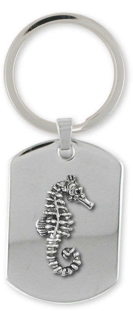 Seahorse Charms Seahorse Key Ring Sterling Silver And Stainless Steel Sea Horse Jewelry Seahorse jewelry