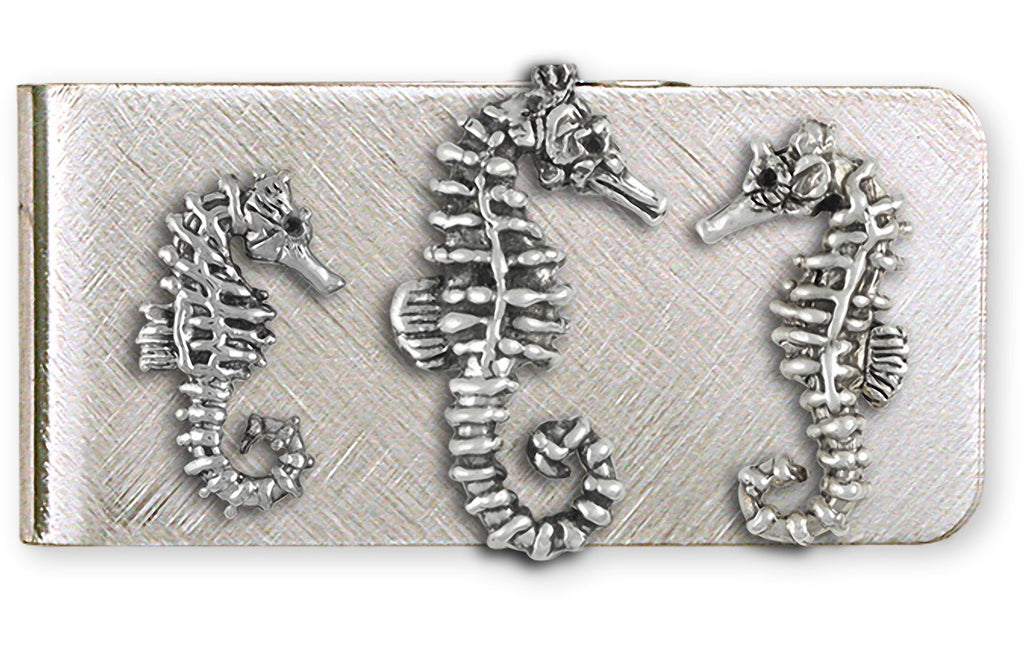 Seahorse Charms Seahorse Money Clip Sterling Silver And Stainless Steel Sea Horse Jewelry Seahorse jewelry