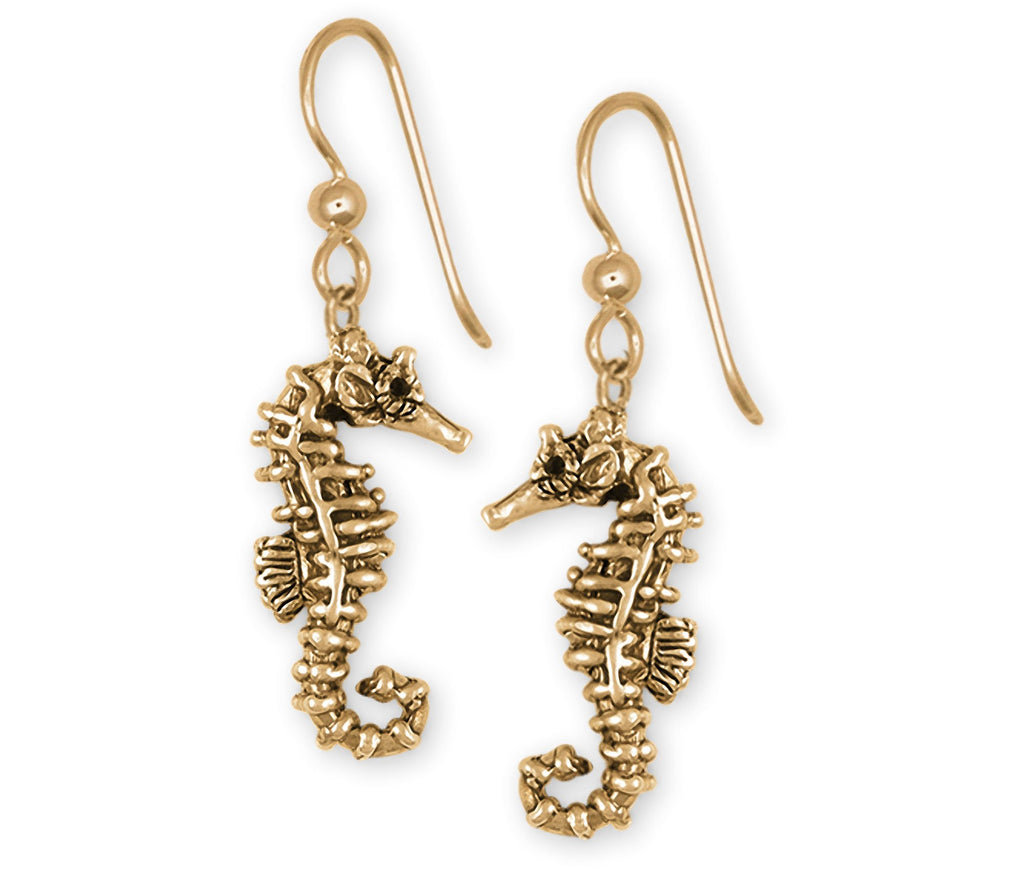 Seahorse Charms Seahorse Earrings 14k Gold Sea Horse Jewelry Seahorse jewelry
