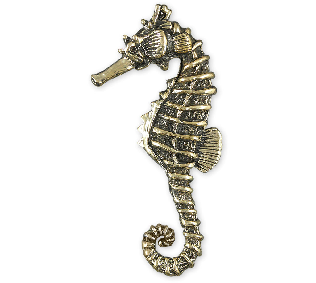 Seahorse Charms Seahorse Pendant Yellow Bronze Sea Horse Jewelry Seahorse jewelry