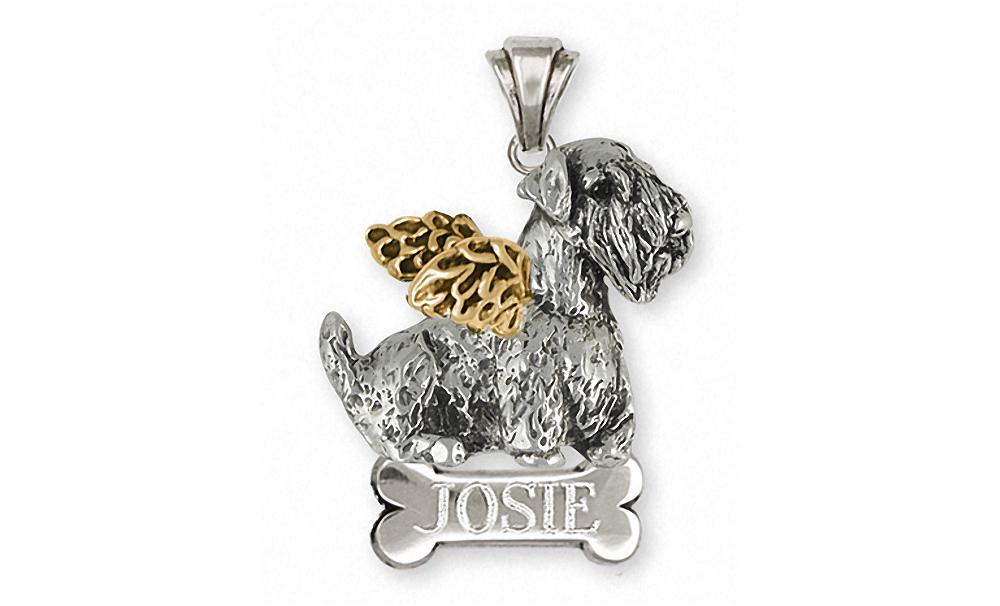 Sealyham Terrier Charms Sealyham Terrier Pendant Silver And 14k Gold Dog Jewelry Sealyham Terrier jewelry