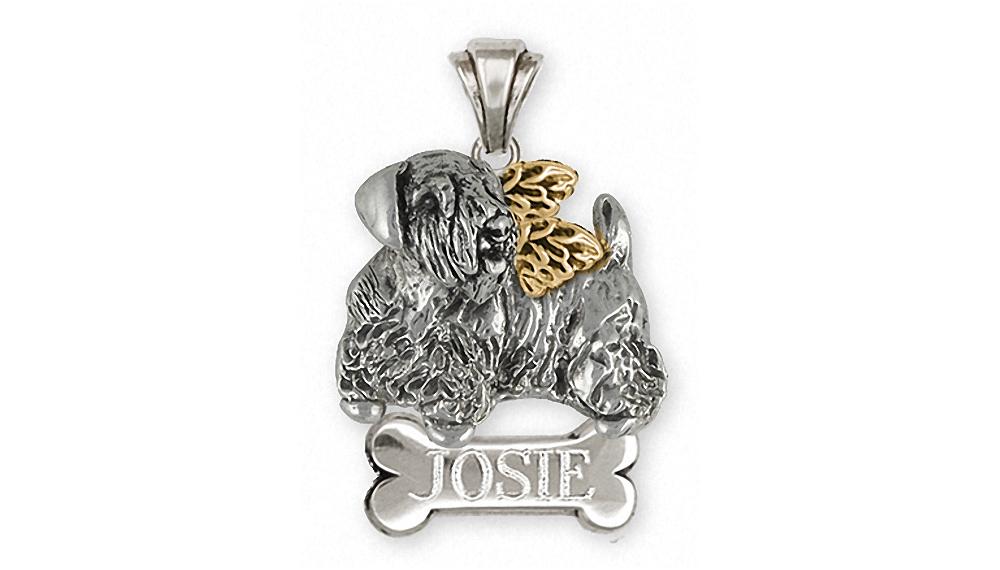 Sealyham Terrier Charms Sealyham Terrier Pendant Silver And 14k Gold Dog Jewelry Sealyham Terrier jewelry