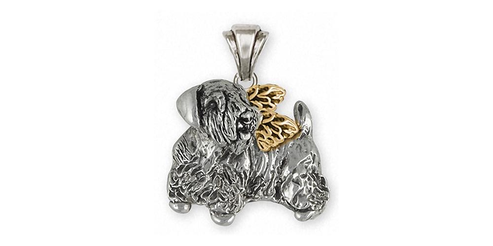Sealyham Terrier Charms Sealyham Terrier Pendant Silver And 14k Gold Dog Jewelry Sealyham Terrier jewelry
