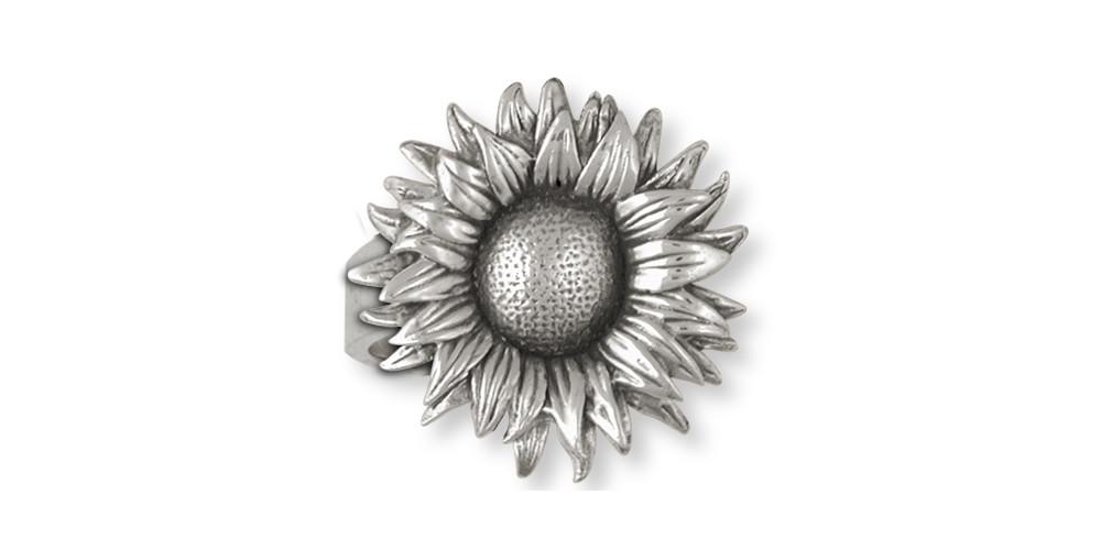 Sunflower Charms Sunflower Ring Sterling Silver Flower Jewelry Sunflower jewelry