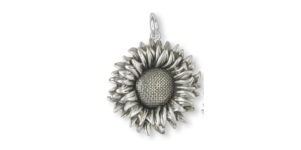 Sunflower Charms Sunflower Charm Sterling Silver Flower Jewelry Sunflower jewelry