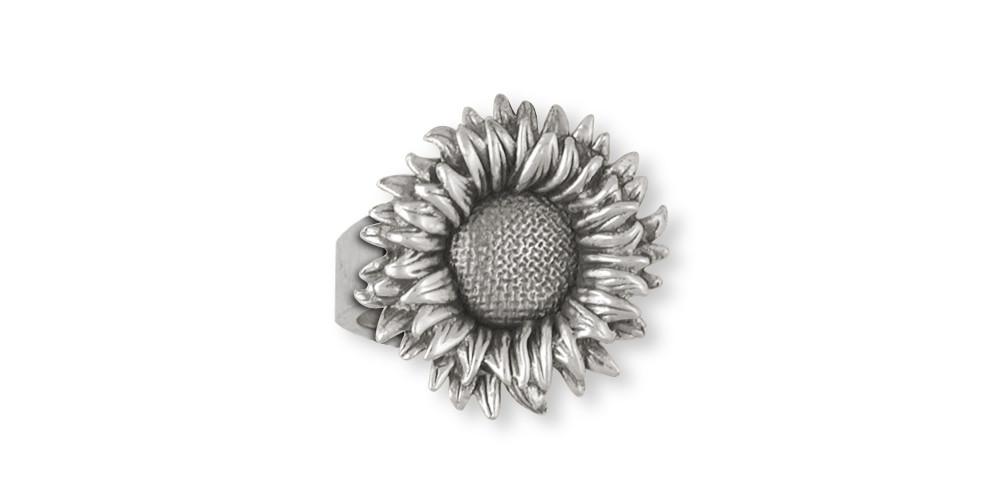 Sunflower Charms Sunflower Ring Sterling Silver Flower Jewelry Sunflower jewelry