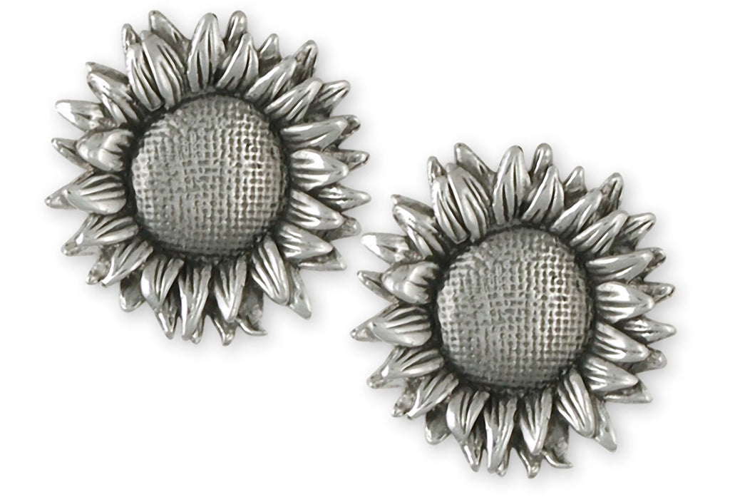 Sunflower Cufflinks Charms Sunflower Cufflinks Cufflinks Sterling Silver Sunflower Jewelry Sunflower Cufflinks jewelry