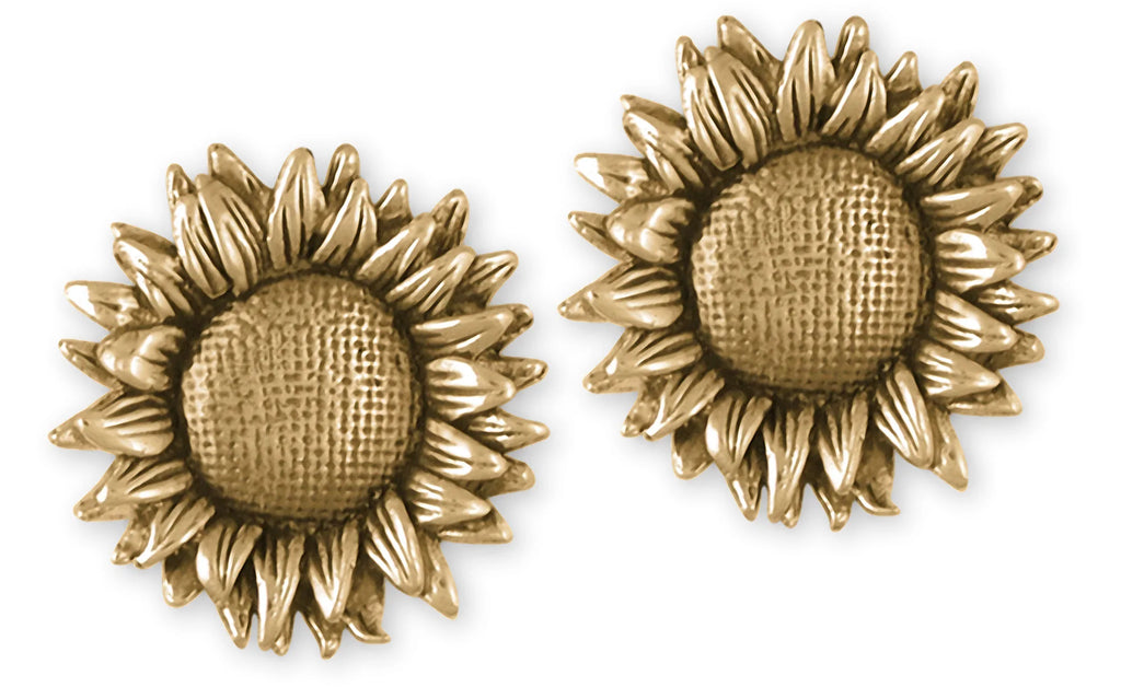 Sunflower Cufflinks Charms Sunflower Cufflinks Cufflinks 14k Gold Vermeil Sunflower Jewelry Sunflower Cufflinks jewelry