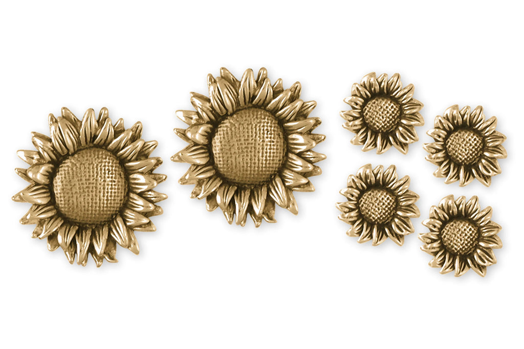 Sunflower  Charms Sunflower  Cufflinks And Tuxedo Studs 14k Gold Vermeil Sunflower Jewelry Sunflower  jewelry
