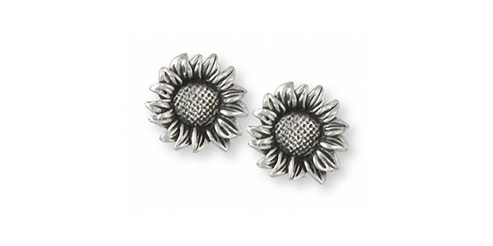 Sunflower Charms Sunflower Earrings Sterling Silver Flower Jewelry Sunflower jewelry