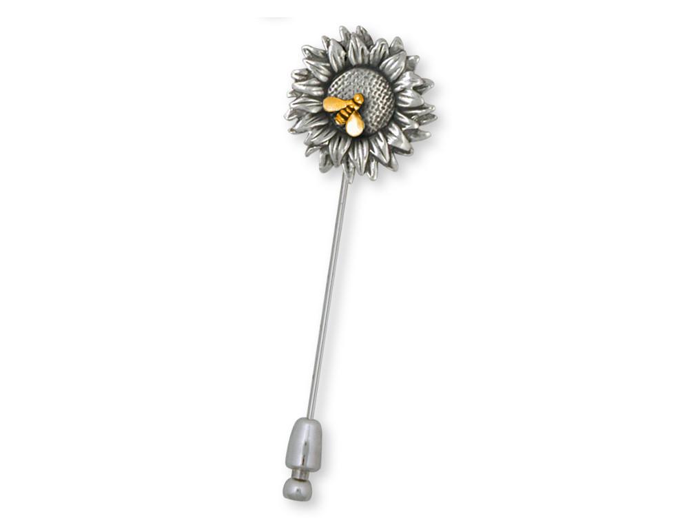 Sunflower Charms Sunflower Brooch Pin Silver And Gold Flower Jewelry Sunflower jewelry