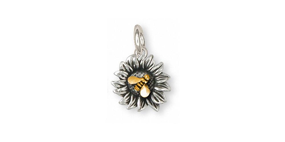 Sunflower Charms Sunflower Charm Silver And Gold Flower Jewelry Sunflower jewelry