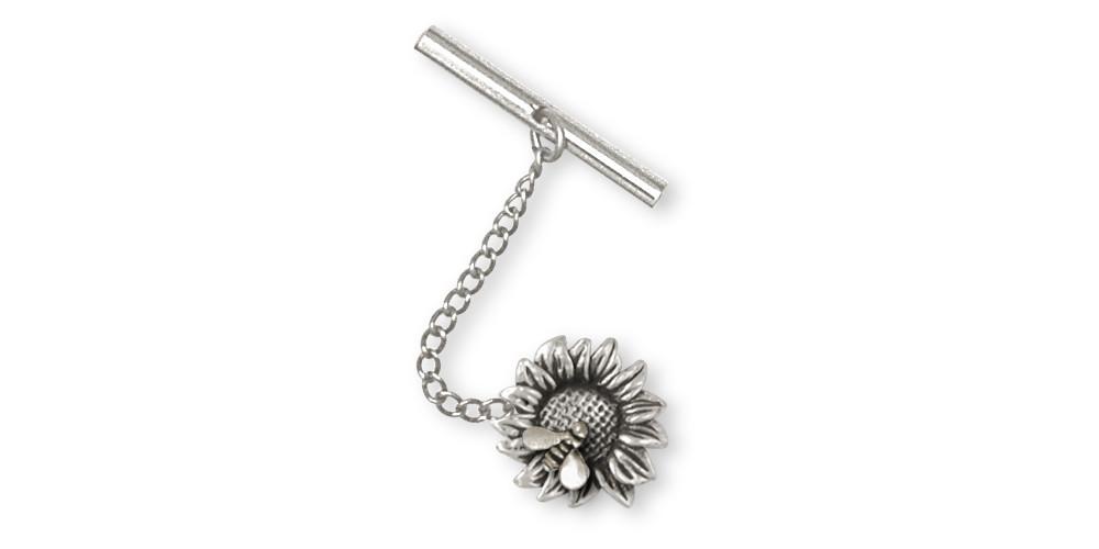 Sunflower Charms Sunflower Tie Tack Sterling Silver Flower Jewelry Sunflower jewelry