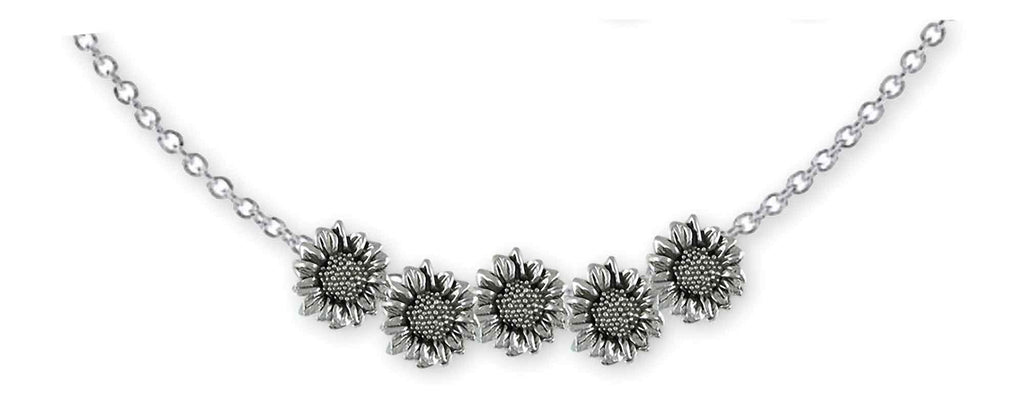 Sunflower Charms Sunflower Necklace Sterling Silver Sunflower Jewelry Sunflower jewelry