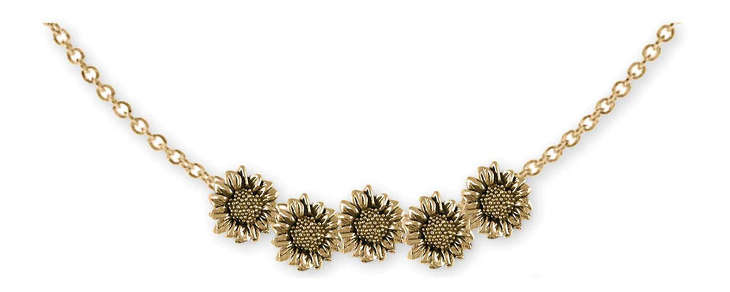 Sunflower Charms Sunflower Necklace 14k Gold Sunflower Jewelry Sunflower jewelry